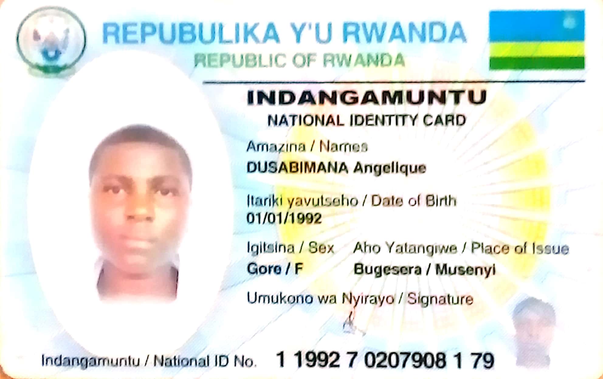 Id Card Rwi Applicants - HR MOH Rwanda