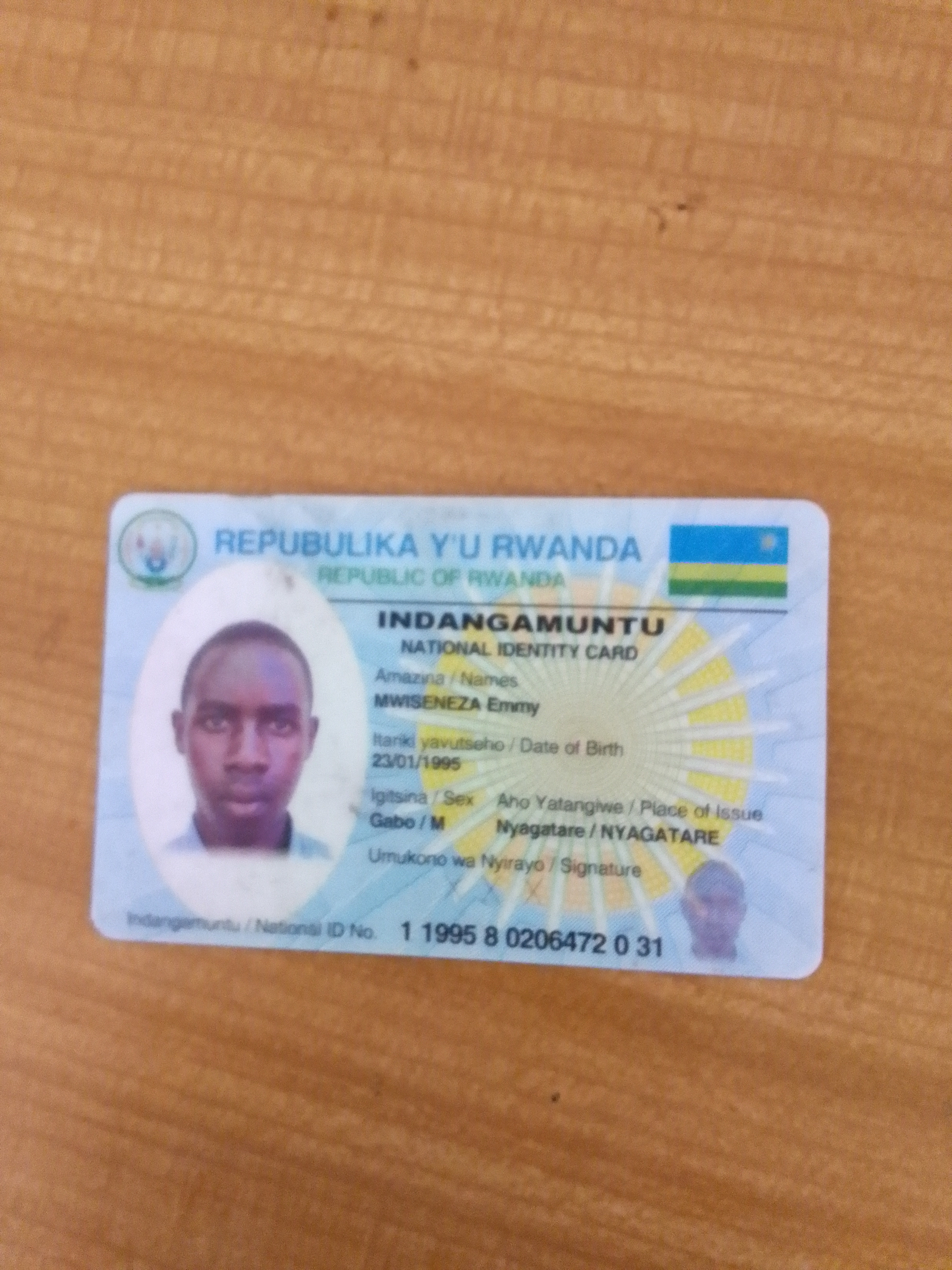 Id Card Rwi Applicants - HR MOH Rwanda