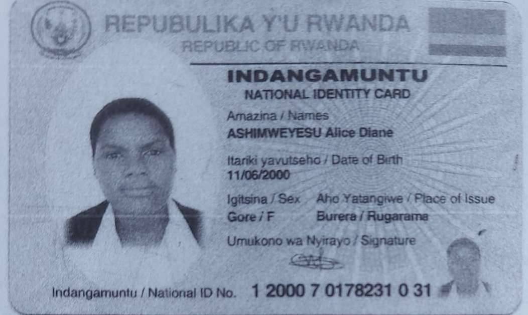Id Card Rwi Applicants - HR MOH Rwanda