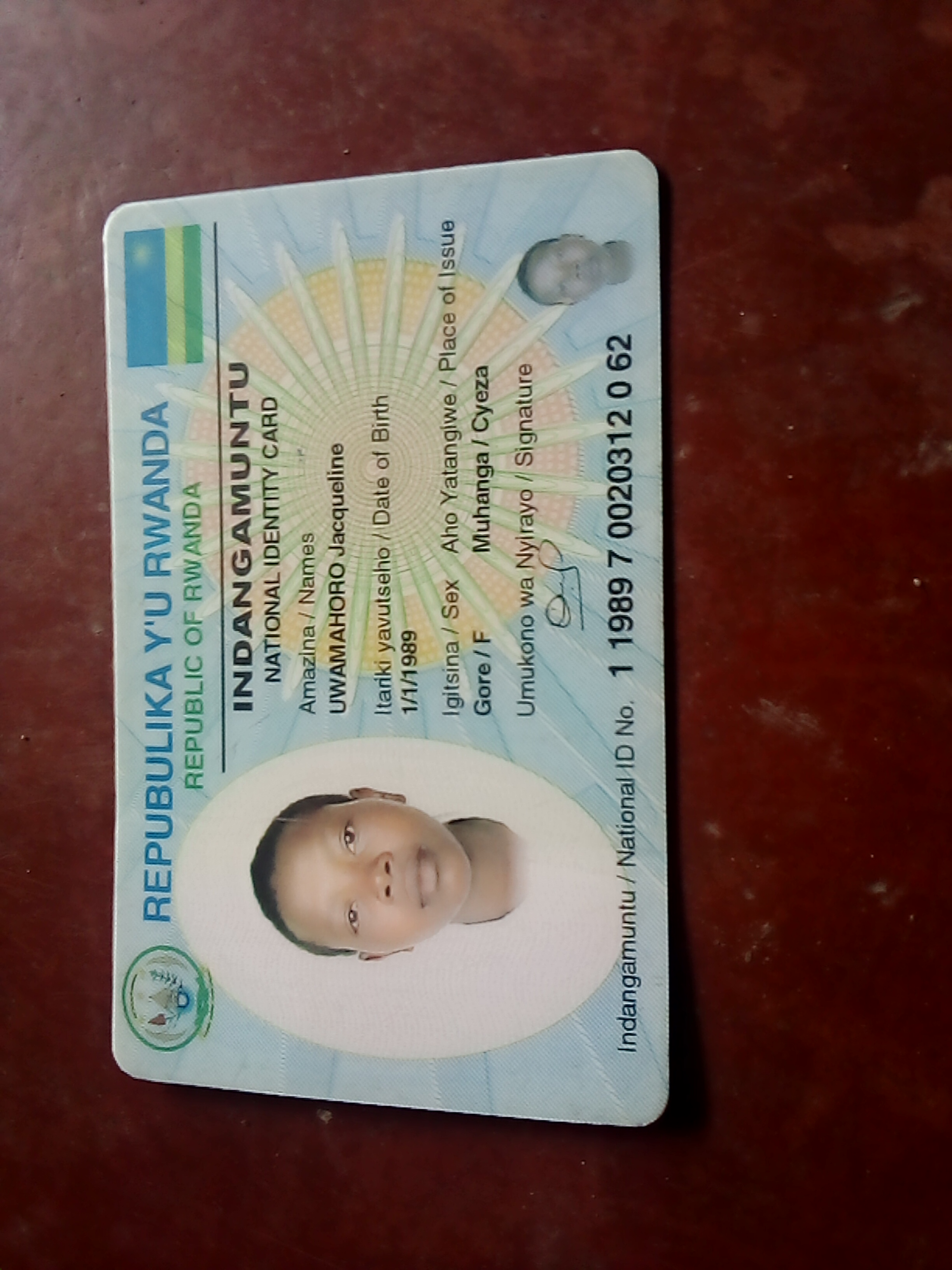 Id Card Rwi Applicants - HR MOH Rwanda